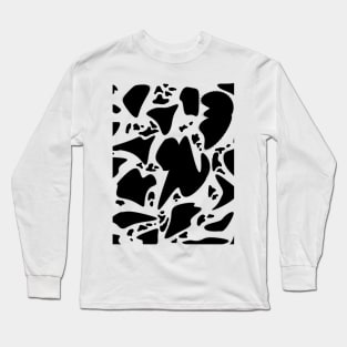 Splotchy inkblot cowprint pattern Long Sleeve T-Shirt